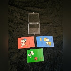 Set Of 12 Vintage Snoopy Stickers - 3 Scenes, 4 Of Each